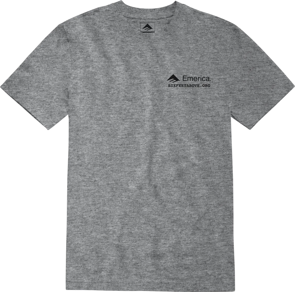 Camiseta Emerica 6Ft Above Skeleton Heather Grey - Imagen 2