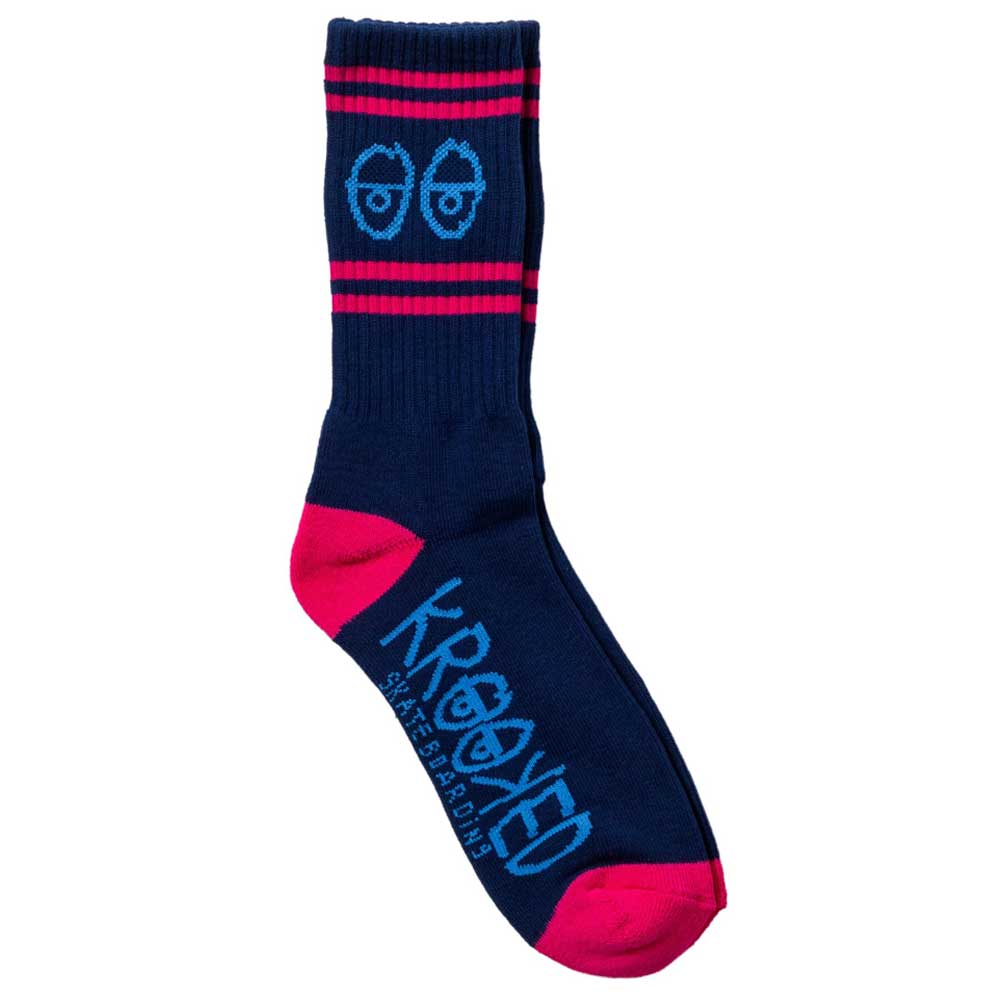 Calcetines Krooked Eyes Emb Navy/Magenta
