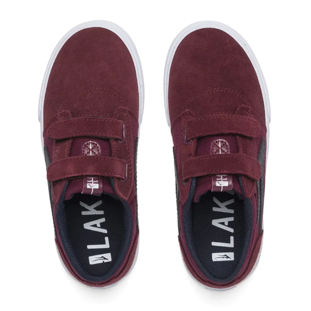 Zapatillas Lakai Griffin Kids Burgundy/Navy Suede - Imagen 2